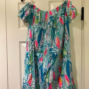 Lilly Pulitzer Off the Shoulder Dress - Size Large